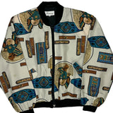 1980'S Luxury Shell Jacket - Medium Multicoloured Silk