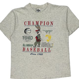 Single Stitch Acme Clothing Cartoon T-Shirt - Large Grey Cotton