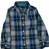Age 3 Oshkosh Checked Shirt - 2XS Blue Cotton