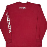 Carhartt Long Sleeve T-Shirt - XL Red Cotton