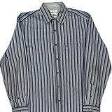 Lacoste Striped Shirt - Medium Grey Cotton