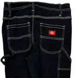 Dickies Contrast Stitch Carpenter Jeans - 27W UK 8 Black Cotton