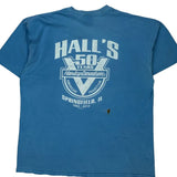 Hall'S 50 Years Anniversary Harley Davidson Graphic T-Shirt - XL Blue Cotton