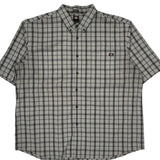 Dickies Checked Short Sleeve Shirt - 2XL Gray Cotton