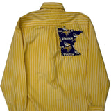 Minnesota Vikings Tommy Hilfiger Striped Shirt - Small Yellow Cotton