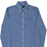Ralph Lauren Checked Shirt - Small Blue Cotton