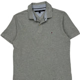 Tommy Hilfiger Polo Shirt - Large Gray Cotton