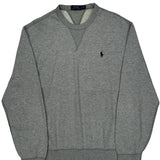 Polo By Ralph Lauren Sweatshirt - Large Gray Cotton