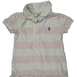 Age 18 Months Ralph Lauren Striped Dress - 3XS Pink Cotton