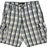 Lee Checked Cargo Shorts - 36W 10L Blue Cotton