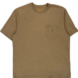 Carhartt T-Shirt - Large Brown Cotton
