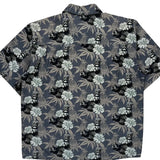 Roundtree & Yorke Floral Hawaiian Shirt - Medium Blue Cotton