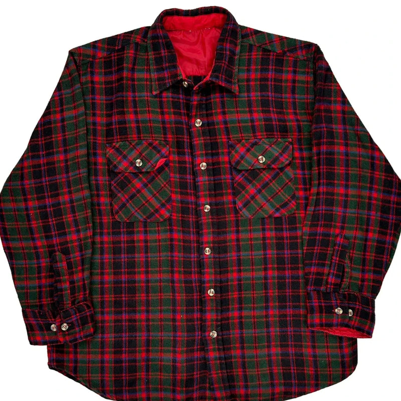 Unbranded Checked Flannel Shirt - XL Green Cotton