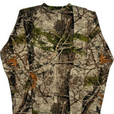 Hunting Zone Camo Long Sleeve T-Shirt - Medium Khaki Cotton