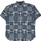 Tommy Hilfiger Checked Short Sleeve Shirt - XL Blue Cotton