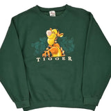 Made In Usa Tigger Disney Sweatshirt - 2XL Green Cotton