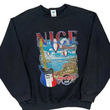 Nice France Hard Rock Cafe Graphic Long Sleeve T-Shirt - XL Black Cotton