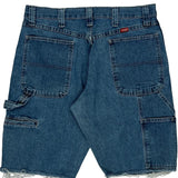 Wrangler Carpenter Shorts - 34W 11L Blue Cotton Blend