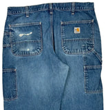 Carhartt Double Knee Carpenter Jeans - 36W 32L Blue Cotton