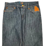 Embroidered Pockets Coogi Graphic Jeans - 38W 29L Blue Denim