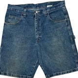 Wrangler Double Knee Denim Shorts - 36W 10L Blue Denim