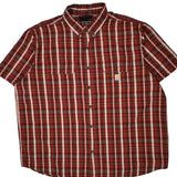 Carhartt Checked Short Sleeve Shirt - 2XL White Cotton