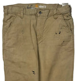 Carhartt Carpenter Trousers - 34W 30L Khaki Cotton