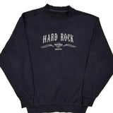 Hard Rock Cafe Sweatshirt - Medium Navy Cotton Blend
