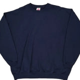 90S Blank Hanes Sweatshirt - XL Navy Cotton Blend