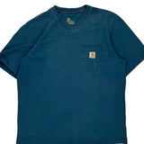 Carhartt T-Shirt - Large Blue Cotton