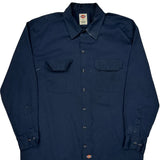 Dickies Shirt - Large Navy Cotton