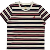 Polo By Ralph Lauren Striped T-Shirt - Large Blue Cotton