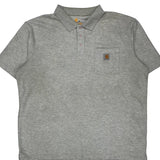 Carhartt Polo Shirt - 2XL Gray Cotton