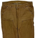 Carhartt Double Knee Carpenter Trousers - 30W UK 10 Brown Cotton