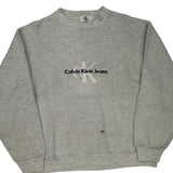 Calvin Klein Jeans Sweatshirt - XL Grey Cotton Blend