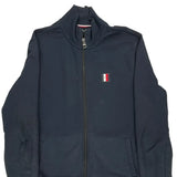 Tommy Hilfiger Zip Up - Medium Navy Cotton Blend