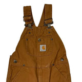 Age 4 Carhartt Double Knee Overalls - XS Brown Cotton