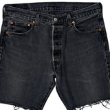 Levis Denim Shorts - 34W 10L Black Cotton