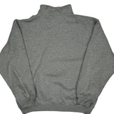 Spellout Tommy Hilfiger 1/4 Zip - XL Grey Cotton Blend