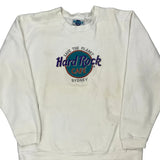 Made In Australia Sydney Hard Rock Cafe Graphic Sweatshirt - Large White Cotton