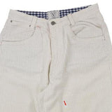 Age 14 Valentino Cord Trousers - 26W 30L White Cotton