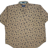 Pendleton Short Sleeve Shirt - XL Beige Cotton