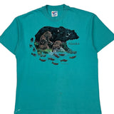 Alaska Hanes Single Stitch T-Shirt - XL Green Cotton