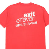 Single Stitch Exit e11even. Pocket T'S Graphic T-Shirt - Large Red Cotton