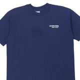 Single Stitch  Hanes T-Shirt - Large Navy Cotton