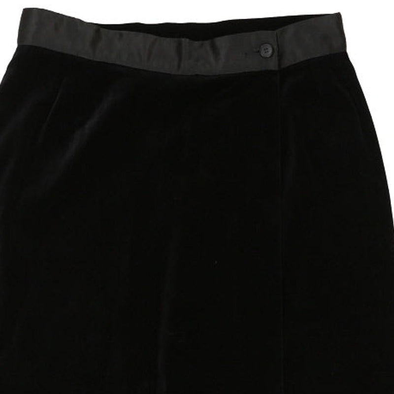 Yves Saint Laurent Maxi Skirt - 33W UK 14 Black Cotton Blend