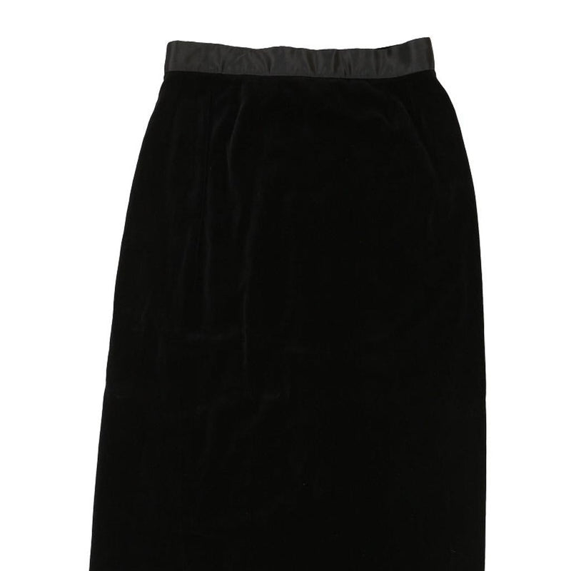 Yves Saint Laurent Maxi Skirt - 33W UK 14 Black Cotton Blend