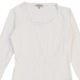 Burberry London Long Sleeve Top - Large White Cotton Blend