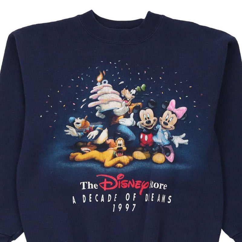 Vintage navy 1997 Disney Sweatshirt - womens medium