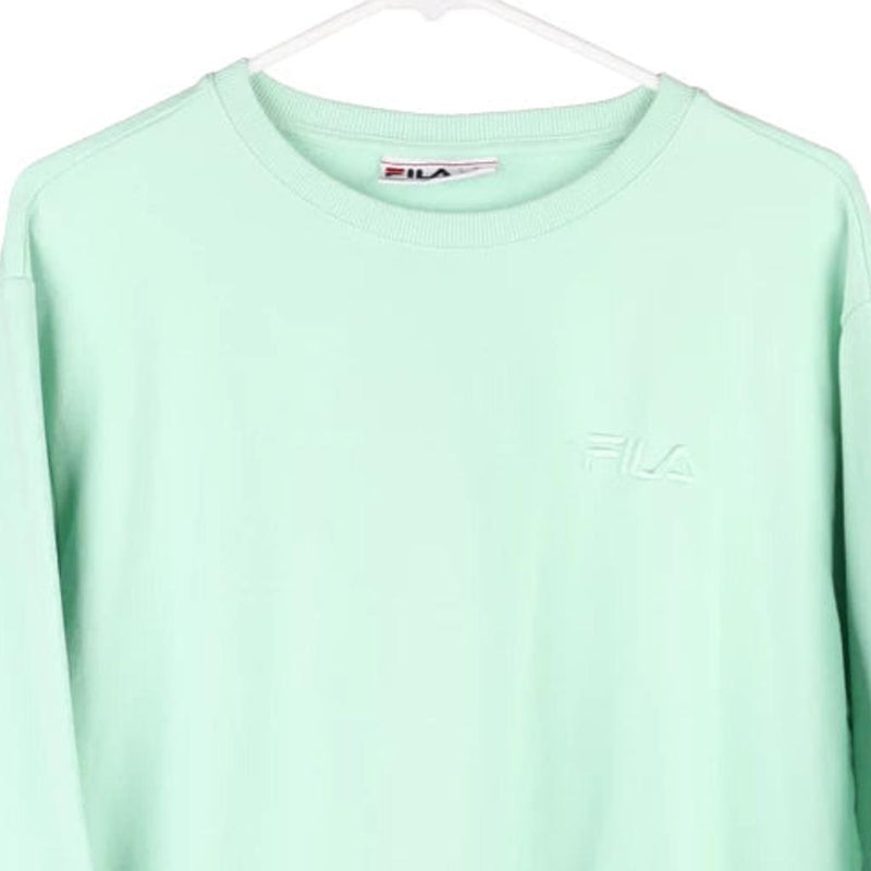 Fila Sweatshirt - 2XL Green Cotton Blend